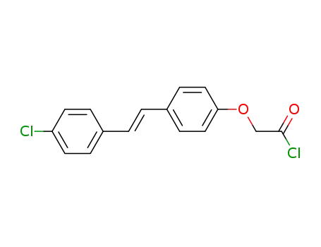 Molecular Structure of 144426-23-3 (Acetyl chloride, [4-[2-(4-chlorophenyl)ethenyl]phenoxy]-, (E)-)