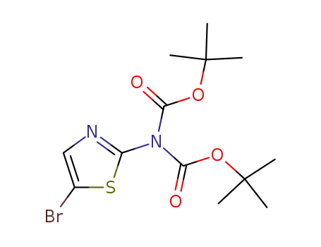 Molecular Structure of 840493-96-1 (N-(5-BROMOTHIAZOL-2-YL)ZAZBIS(BISCARBONIC ACID BIS-1,1-DIMETHYLETHYL ESTER)