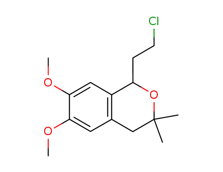 Molecular Structure of 79842-27-6 (1-(2-chloroethyl)-3,3-dimethyl-6,7-dimethoxyisochroman)