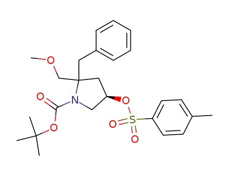 2-benzyl-2-methoxymethyl-4-(toluene-4-sulfonyloxy)-pyrrolidine-1-carboxylic acid <i>tert</i>-butyl ester