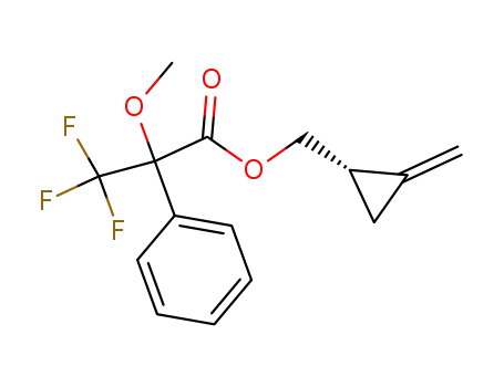 Molecular Structure of 136060-96-3 (3,3,3-Trifluoro-2-methoxy-2-phenyl-propionic acid (S)-2-methylene-cyclopropylmethyl ester)