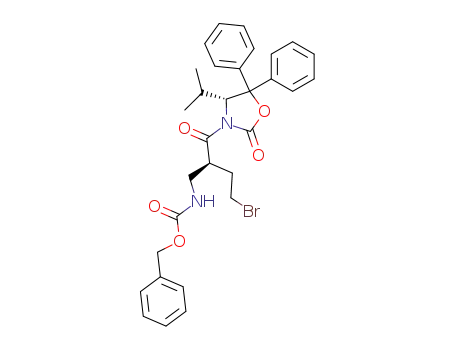 (4R)-3-[(2S)-2-({[(benzyloxy)carbonyl]amino}methyl)-4-bromo-1-oxobutyl]-4-(1-methylethyl)-5,5-diphenyloxazolidin-2-one