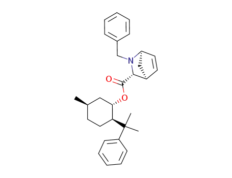 Molecular Structure of 849113-79-7 (2-Azabicyclo[2.2.1]hept-5-ene-3-carboxylic acid, 2-(phenylmethyl)-,
(1S,2R,5R)-5-methyl-2-(1-methyl-1-phenylethyl)cyclohexyl ester,
(1R,3R,4S)-)
