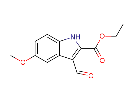 Molecular Structure of 36820-78-7 (3-FORMYL-5-METHOXY-1H-INDOLE-2-CARBOXYLIC ACID ETHYL ESTER)