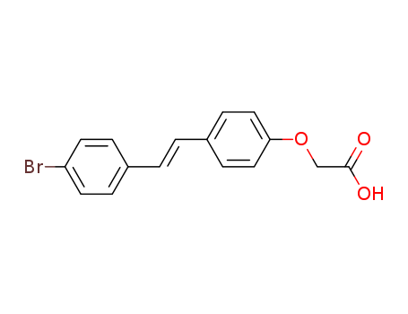 Molecular Structure of 118481-66-6 (Acetic acid, [4-[2-(4-bromophenyl)ethenyl]phenoxy]-, (E)-)