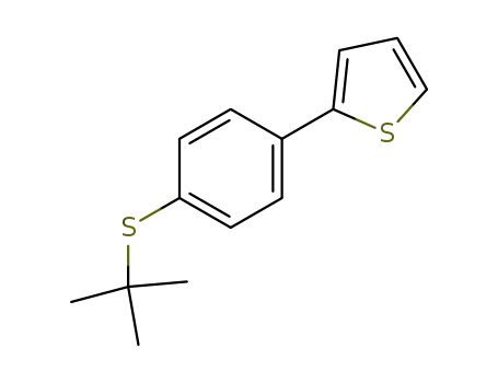 Molecular Structure of 756899-88-4 (Thiophene, 2-[4-[(1,1-dimethylethyl)thio]phenyl]-)