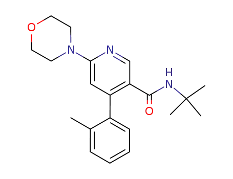 Molecular Structure of 342417-05-4 (N-TERT-BUTYL-6-MORPHOLIN-4-YL-4-O-TOLYL-NICOTINAMIDE)