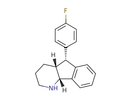 Molecular Structure of 88763-52-4 (1H-Indeno[1,2-b]pyridine,5-(4-fluorophenyl)-2,3,4,4a,5,9b-hexahydro-, (4aa,5b,9ba)- (9CI))