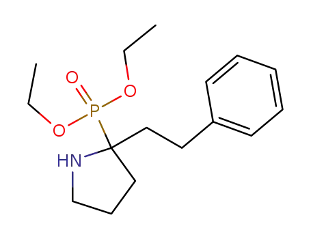 Molecular Structure of 434941-00-1 (2-Diethoxyphosphoryl-2-phenethyl-pyrrolidine)