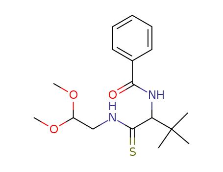 Molecular Structure of 866784-83-0 (N-(2,2-dimethoxy-ethyl)-2-(benzoyl-amino)-3,3-dimethyl-thiobutyric acid amide)