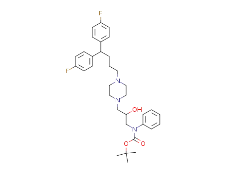 Carbamic acid,
[3-[4-[4,4-bis(4-fluorophenyl)butyl]-1-piperazinyl]-2-hydroxypropyl]phenyl
-, 1,1-dimethylethyl ester