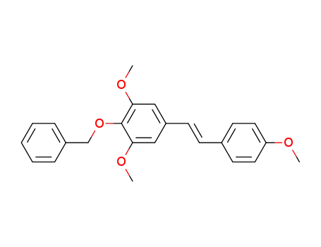 Molecular Structure of 141172-22-7 (Benzene,
1,3-dimethoxy-5-[2-(4-methoxyphenyl)ethenyl]-2-(phenylmethoxy)-, (E)-)