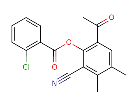 2-Chloro-benzoic acid 6-acetyl-2-cyano-3,4-dimethyl-phenyl ester