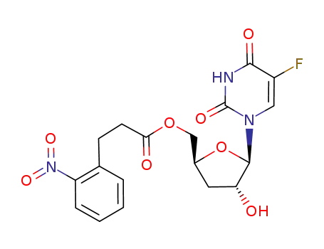 Uridine, 3'-deoxy-5-fluoro-, 5'-(2-nitrobenzenepropanoate)