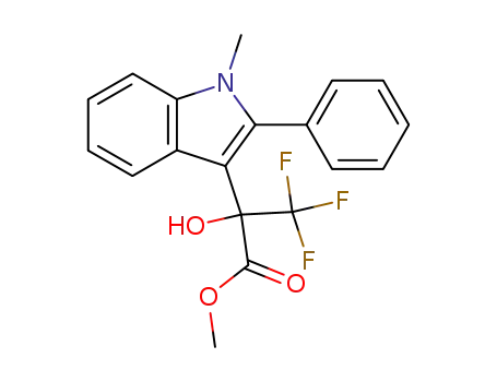 (+/-)-3,3,3-trifluoro-2-hydroxy-2-(1-methyl-2-phenylindol-3-
yl)propionic acid methyl ester
