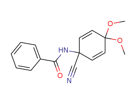 N-(1-Cyano-4,4-dimethoxy-cyclohexa-2,5-dienyl)-benzamide