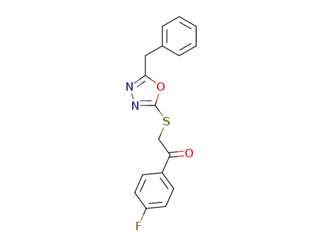2-(5-benzyl-[1,3,4]oxadiazol-2-ylsulfanyl)-1-(4-fluoro-phenyl)-ethanone