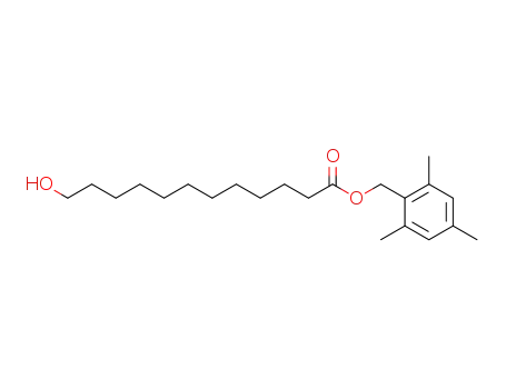 Molecular Structure of 153959-38-7 (2,4,6-Trimethylbenzyl 12-hydroxydodecanoate)