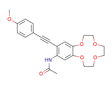 N-{13-[2-(4-methoxyphenyl)ethynyl]-2,3,5,6,8,9-hexahydro-1,4,7,10-tetraoxabenzocyclododecen-12-yl}acetamide
