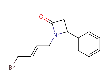 Molecular Structure of 110425-67-7 ((E)-N-(4-bromobut-2-enyl)-4-phenylazetidin-2-one)