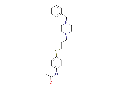 Molecular Structure of 115030-32-5 (N-(4-{[3-(4-benzylpiperazin-1-yl)propyl]sulfanyl}phenyl)acetamide)