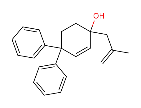 Molecular Structure of 126421-34-9 (1-(2-METHYL-ALLYL)-4,4-DIPHENYL-CYCLOHEX-2-ENOL)