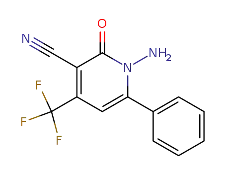 Molecular Structure of 109273-74-7 (3-Pyridinecarbonitrile,
1-amino-1,2-dihydro-2-oxo-6-phenyl-4-(trifluoromethyl)-)