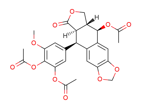 Acetic acid (5R,5aR,8aR,9R)-9-(3,4-diacetoxy-5-methoxy-phenyl)-8-oxo-5,5a,6,8,8a,9-hexahydro-furo[3',4':6,7]naphtho[2,3-d][1,3]dioxol-5-yl ester