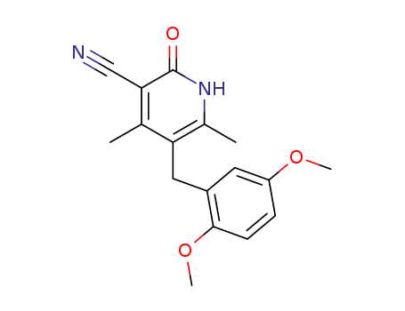 3-Pyridinecarbonitrile,
5-[(2,5-dimethoxyphenyl)methyl]-1,2-dihydro-4,6-dimethyl-2-oxo-