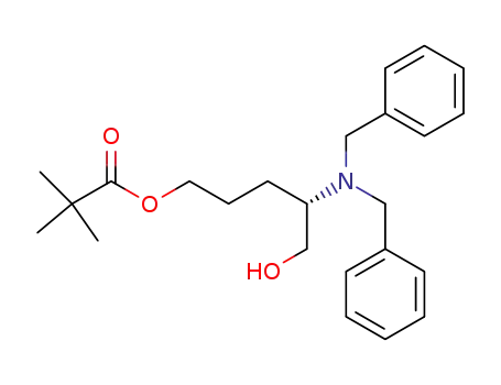 Molecular Structure of 388081-61-6 (Propanoic acid, 2,2-dimethyl-,
(4S)-4-[bis(phenylmethyl)amino]-5-hydroxypentyl ester)
