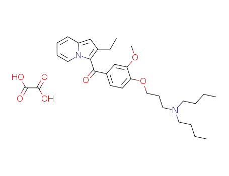 Molecular Structure of 79283-82-2 ([4-(3-Dibutylamino-propoxy)-3-methoxy-phenyl]-(2-ethyl-indolizin-3-yl)-methanone; compound with oxalic acid)