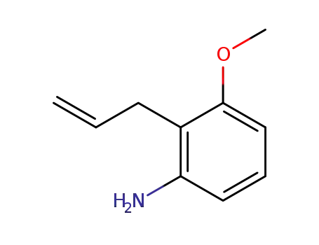 Molecular Structure of 340774-75-6 (Benzenamine, 3-methoxy-2-(2-propenyl)- (9CI))