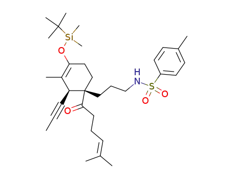 <i>N</i>-{3-[4-(<i>tert</i>-butyl-dimethyl-silanyloxy)-3-methyl-1-(5-methyl-hex-4-enoyl)-2-prop-1-ynyl-cyclohex-3-enyl]-propyl}-4-methyl-benzenesulfonamide