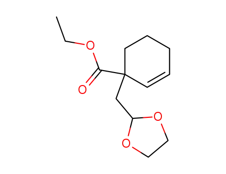 2-Cyclohexene-1-carboxylic acid, 1-(1,3-dioxolan-2-ylmethyl)-, ethyl
ester