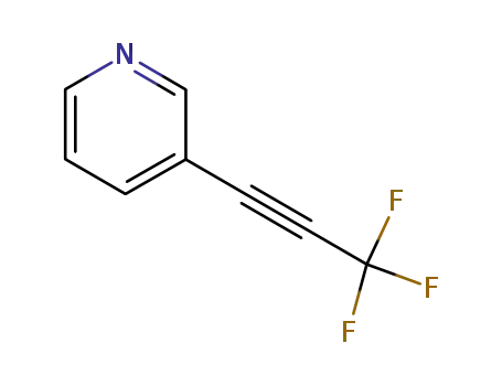 Molecular Structure of 122247-02-3 (Pyridine, 3-(3,3,3-trifluoro-1-propynyl)-)