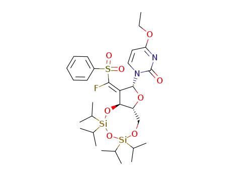 (Z)-1-<2-deoxy-2-<fluoro(phenylsulfonyl)methylene>-3,5-O-<1,1,3,3-tetrakis(1-methylethyl)-1,3-disiloxanediyl>-β-D-erythro-pentofuranosyl>-4-ethoxy-2(1H)-pyrimidinone