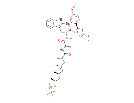 (E)-(2S,6R,8S)-8-<(tert-Butyldimethylsilyl)oxy>-2,4,6-trimethyl-4-nonenoyl-(S)-alanyl-N-methyl-2-bromo-(R)-tryptophanyl-O-methyl-(R)-β-tyrosine Methyl Ester