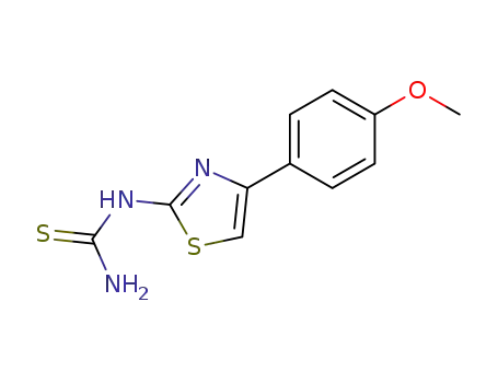 Molecular Structure of 7713-83-9 (Thiourea, [4-(4-methoxyphenyl)-2-thiazolyl]-)