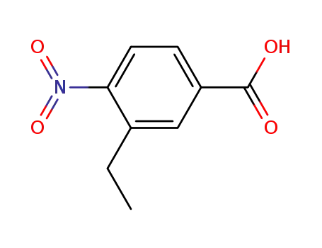 Molecular Structure of 702642-79-3 (Benzoic acid, 3-ethyl-4-nitro- (9CI))