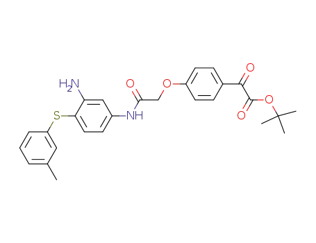 {4-[(3-amino-4-<i>m</i>-tolylsulfanyl-phenylcarbamoyl)-methoxy]-phenyl}-oxo-acetic acid <i>tert</i>-butyl ester