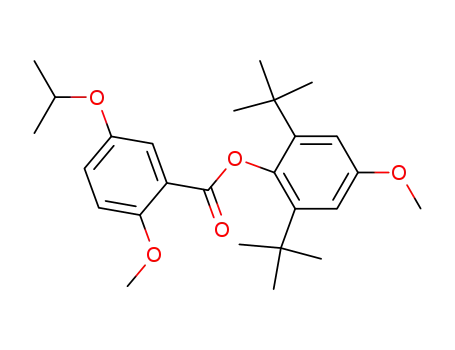 Molecular Structure of 478705-41-8 (5-isopropyl-2-methoxybenzoic acid 2,6-di-tert-butyl-4-methoxyphenyl ester)