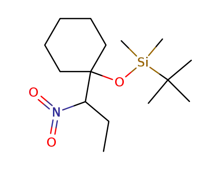 Molecular Structure of 72936-49-3 (tert-Butyl-dimethyl-[1-(1-nitro-propyl)-cyclohexyloxy]-silane)