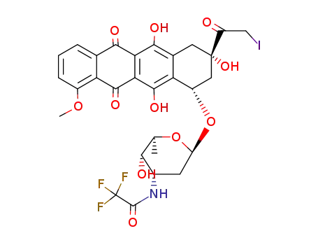 Molecular Structure of 26295-55-6 (14-iodo-N-(trifluoroacetyl)daunorubicin)