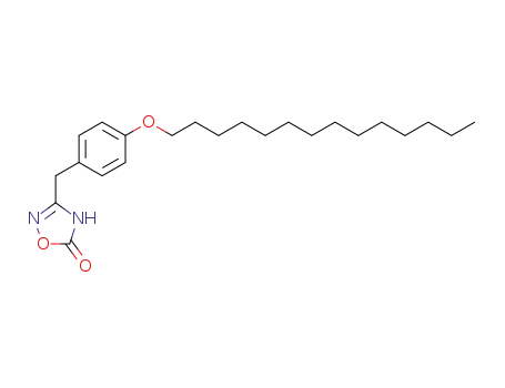 Molecular Structure of 310869-68-2 (1,2,4-Oxadiazol-5(2H)-one, 3-[[4-(tetradecyloxy)phenyl]methyl]-)