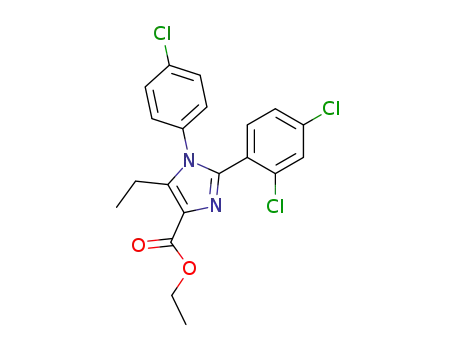 1H-Imidazole-4-carboxylic acid,
1-(4-chlorophenyl)-2-(2,4-dichlorophenyl)-5-ethyl-, ethyl ester