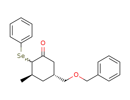 (3R,5R)-5-Benzyloxymethyl-3-methyl-2-phenylselanyl-cyclohexanone
