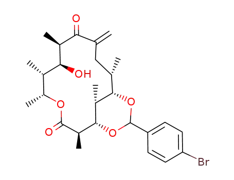 (1S,2R,5R,6R,7S,8R,12S,13S,17R)-15-(4-Bromo-phenyl)-7-hydroxy-2,5,6,8,12,17-hexamethyl-10-methylene-4,14,16-trioxa-bicyclo[11.3.1]heptadecane-3,9-dione