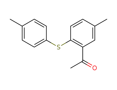 Molecular Structure of 62172-64-9 (1-{5-methyl-2-[(4-methylphenyl)sulfanyl]phenyl}ethanone)