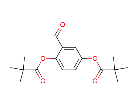 Molecular Structure of 309721-51-5 (2,2-dimethylpropanoic acid 2-acetyl-1,4-phenylene ester)