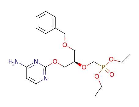 Molecular Structure of 120362-34-7 ([2-(4-Amino-pyrimidin-2-yloxy)-1-benzyloxymethyl-ethoxymethyl]-phosphonic acid diethyl ester)